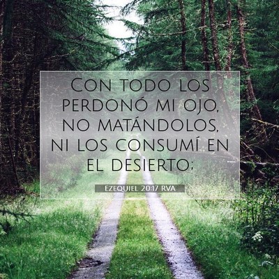 Picture 07 - Ezequiel 20:17 RVA - Con todo los perdonó mi ojo, no matándolos, ni - Bible Verse Picture