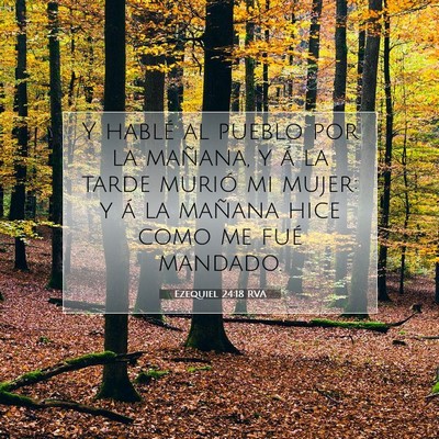 Picture 07 - Ezequiel 24:18 RVA - Y hablé al pueblo por la mañana, y á la tarde - Bible Verse Picture