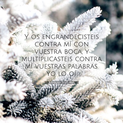 Picture 07 - Ezequiel 35:13 RVA - Y os engrandecisteis contra mí con vuestra boca, - Bible Verse Picture