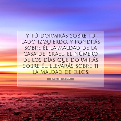 Picture 07 - Ezequiel 4:4 RVA - Y tú dormirás sobre tu lado izquierdo, y - Bible Verse Picture