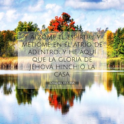 Picture 07 - Ezequiel 43:5 RVA - Y alzóme el espíritu, y metióme en el atrio de - Bible Verse Picture
