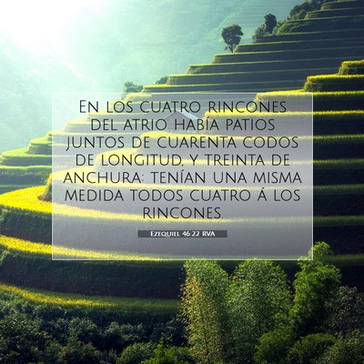 Picture 07 - Ezequiel 46:22 RVA - En los cuatro rincones del atrio había patios - Bible Verse Picture