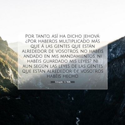 Picture 07 - Ezequiel 5:7 RVA - Por tanto, así ha dicho Jehová: ¿Por haberos - Bible Verse Picture