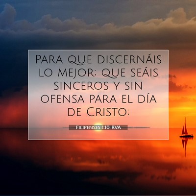 Picture 07 - Filipenses 1:10 RVA - Para que discernáis lo mejor; que seáis - Bible Verse Picture