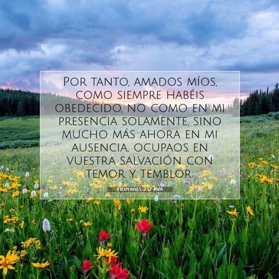 Picture 07 - Filipenses 2:12 RVA - Por tanto, amados míos, como siempre habéis - Bible Verse Picture