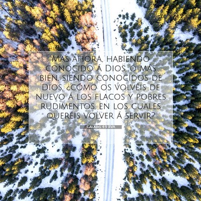 Picture 07 - Gálatas 4:9 RVA - Mas ahora, habiendo conocido á Dios, ó más - Bible Verse Picture