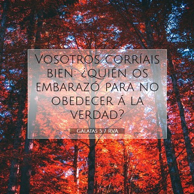 Picture 07 - Gálatas 5:7 RVA - Vosotros corríais bien: ¿quién os embarazó - Bible Verse Picture