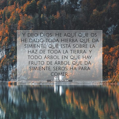 Picture 07 - Génesis 1:29 RVA - Y dijo Dios: He aquí que os he dado toda hierba - Bible Verse Picture