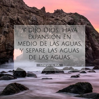 Picture 07 - Génesis 1:6 RVA - Y dijo Dios: Haya expansión en medio de las - Bible Verse Picture