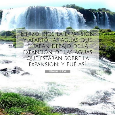 Picture 07 - Génesis 1:7 RVA - E hizo Dios la expansión, y apartó las aguas - Bible Verse Picture