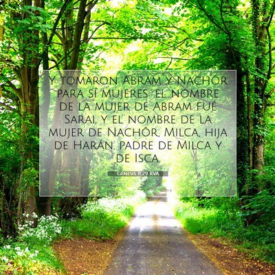 Picture 07 - Génesis 11:29 RVA - Y tomaron Abram y Nachôr para sí mujeres: el - Bible Verse Picture