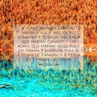 Picture 07 - Génesis 12:5 RVA - Y tomó Abram á Sarai su mujer, y á Lot hijo de - Bible Verse Picture