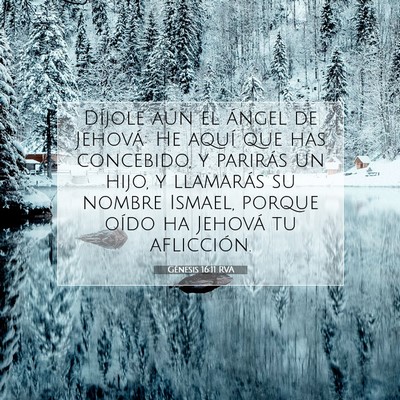 Picture 07 - Génesis 16:11 RVA - Díjole aún el ángel de Jehová: He aquí que - Bible Verse Picture