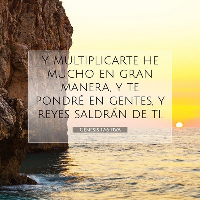 Picture 07 - Génesis 17:6 RVA - Y multiplicarte he mucho en gran manera, y te - Bible Verse Picture