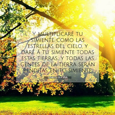 Picture 07 - Génesis 26:4 RVA - Y multiplicaré tu simiente como las estrellas - Bible Verse Picture