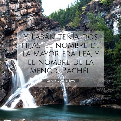 Picture 07 - Génesis 29:16 RVA - Y Labán tenía dos hijas: el nombre de la mayor - Bible Verse Picture