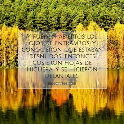 Picture 07 - Génesis 3:7 RVA - Y fueron abiertos los ojos de entrambos, y - Bible Verse Picture
