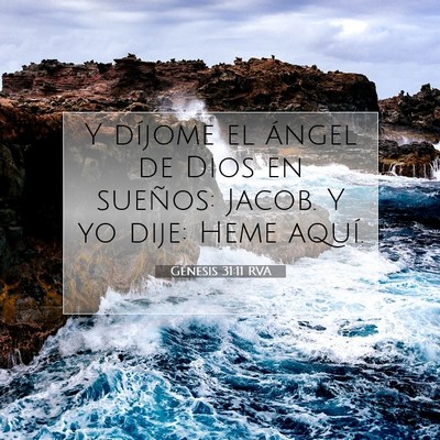 Picture 07 - Génesis 31:11 RVA - Y díjome el ángel de Dios en sueños: Jacob. Y - Bible Verse Picture