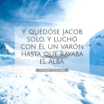 Picture 07 - Génesis 32:24 RVA - Y quedóse Jacob solo, y luchó con él un varón - Bible Verse Picture
