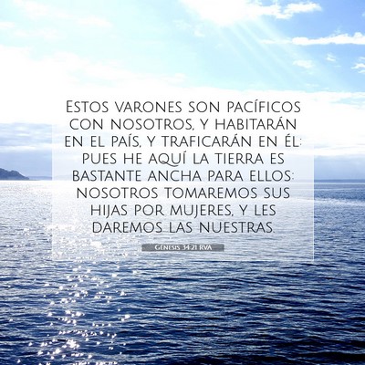 Picture 07 - Génesis 34:21 RVA - Estos varones son pacíficos con nosotros, y - Bible Verse Picture