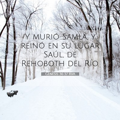 Picture 07 - Génesis 36:37 RVA - Y murió Samla, y reinó en su lugar Saúl, de - Bible Verse Picture