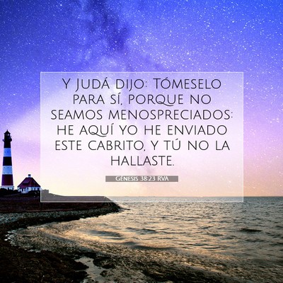 Picture 07 - Génesis 38:23 RVA - Y Judá dijo: Tómeselo para sí, porque no - Bible Verse Picture
