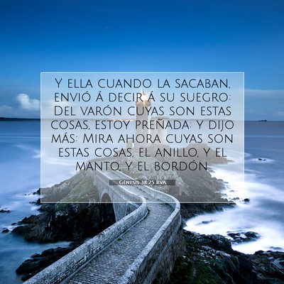 Picture 07 - Génesis 38:25 RVA - Y ella cuando la sacaban, envió á decir á su - Bible Verse Picture