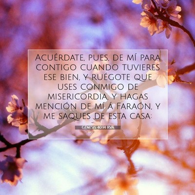 Picture 07 - Génesis 40:14 RVA - Acuérdate, pues, de mí para contigo cuando - Bible Verse Picture