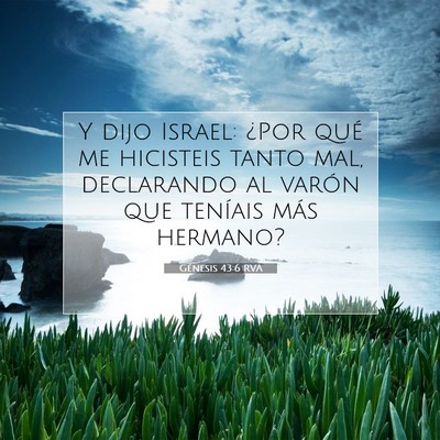 Picture 07 - Génesis 43:6 RVA - Y dijo Israel: ¿Por qué me hicisteis tanto mal, - Bible Verse Picture