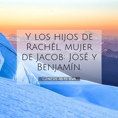 Picture 07 - Génesis 46:19 RVA - Y los hijos de Rachêl, mujer de Jacob: José y - Bible Verse Picture