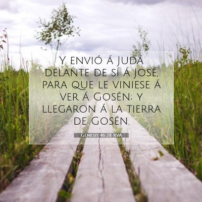 Picture 07 - Génesis 46:28 RVA - Y envió á Judá delante de sí á José, para - Bible Verse Picture