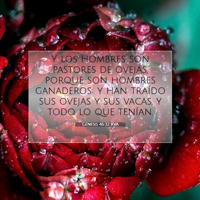 Picture 07 - Génesis 46:32 RVA - Y los hombres son pastores de ovejas, porque son - Bible Verse Picture