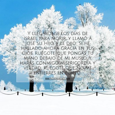 Picture 07 - Génesis 47:29 RVA - Y llegáronse los días de Israel para morir, y - Bible Verse Picture