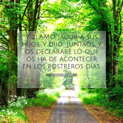 Picture 07 - Génesis 49:1 RVA - Y LLAMO Jacob á sus hijos, y dijo: Juntaos, y os - Bible Verse Picture