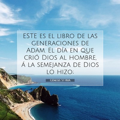 Picture 07 - Génesis 5:1 RVA - ESTE es el libro de las generaciones de Adam. El - Bible Verse Picture