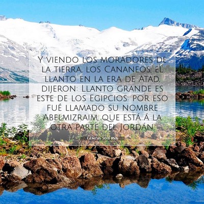 Picture 07 - Génesis 50:11 RVA - Y viendo los moradores de la tierra, los - Bible Verse Picture