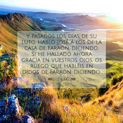 Picture 07 - Génesis 50:4 RVA - Y pasados los días de su luto, habló José á - Bible Verse Picture