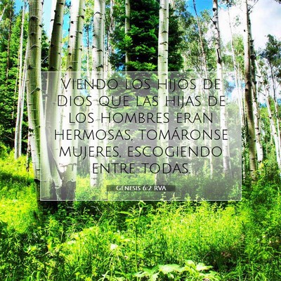 Picture 07 - Génesis 6:2 RVA - Viendo los hijos de Dios que las hijas de los - Bible Verse Picture
