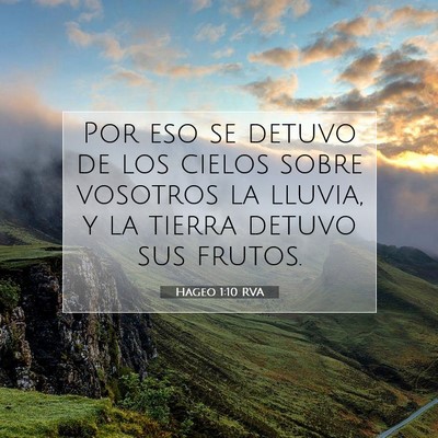 Picture 07 - Hageo 1:10 RVA - Por eso se detuvo de los cielos sobre vosotros la - Bible Verse Picture