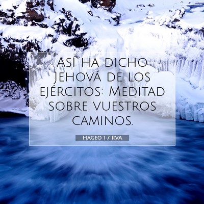 Picture 07 - Hageo 1:7 RVA - Así ha dicho Jehová de los ejércitos: Meditad - Bible Verse Picture