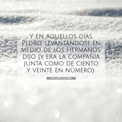 Picture 07 - Hechos 1:15 RVA - Y en aquellos días, Pedro, levantándose en - Bible Verse Picture