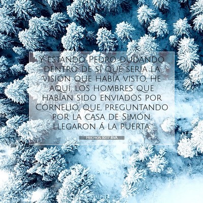 Picture 07 - Hechos 10:17 RVA - Y estando Pedro dudando dentro de sí qué sería - Bible Verse Picture
