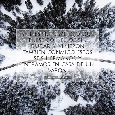 Picture 07 - Hechos 11:12 RVA - Y el Espíritu me dijo que fuese con ellos sin - Bible Verse Picture
