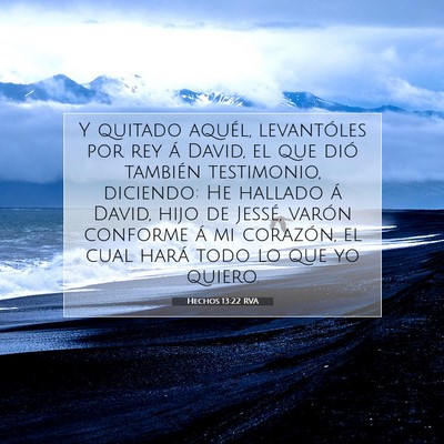 Picture 07 - Hechos 13:22 RVA - Y quitado aquél, levantóles por rey á David, - Bible Verse Picture