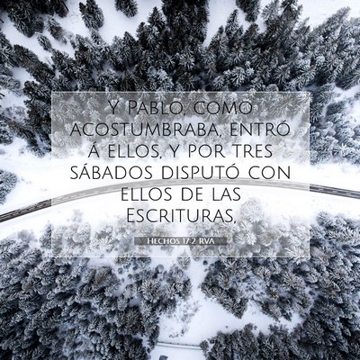 Picture 07 - Hechos 17:2 RVA - Y Pablo, como acostumbraba, entró á ellos, y - Bible Verse Picture