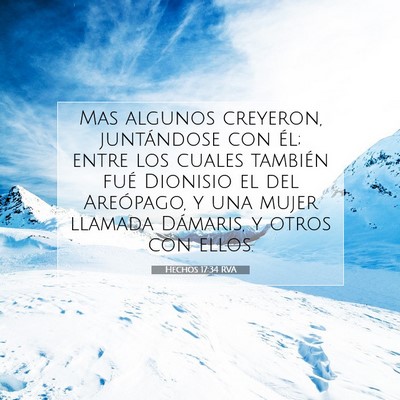 Picture 07 - Hechos 17:34 RVA - Mas algunos creyeron, juntándose con él; entre - Bible Verse Picture