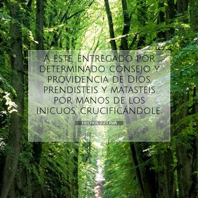 Picture 07 - Hechos 2:23 RVA - A éste, entregado por determinado consejo y - Bible Verse Picture
