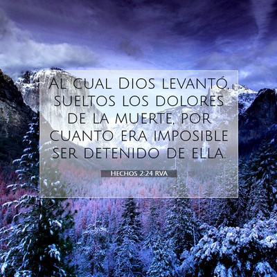 Picture 07 - Hechos 2:24 RVA - Al cual Dios levantó, sueltos los dolores de la - Bible Verse Picture