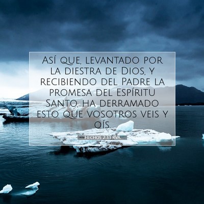 Picture 07 - Hechos 2:33 RVA - Así que, levantado por la diestra de Dios, y - Bible Verse Picture