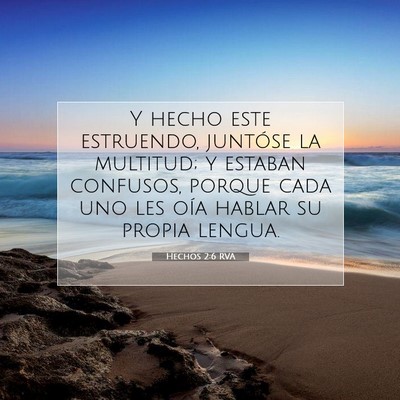 Picture 07 - Hechos 2:6 RVA - Y hecho este estruendo, juntóse la multitud; y - Bible Verse Picture